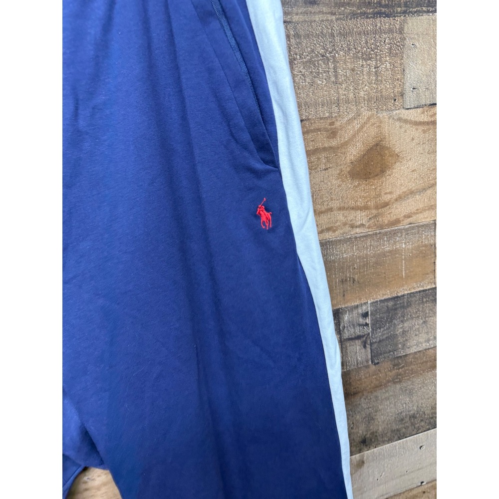 Polo Ralph Lauren Mens Navy Blue Interlock Track Pants Side Stripe 2XLT NEW - Picture 2 of 9